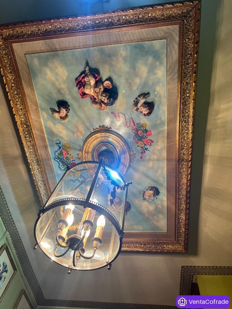 Cuadro bóveda decorativo vintage estilo barroco con querubines, 190×120 cm - foto 2