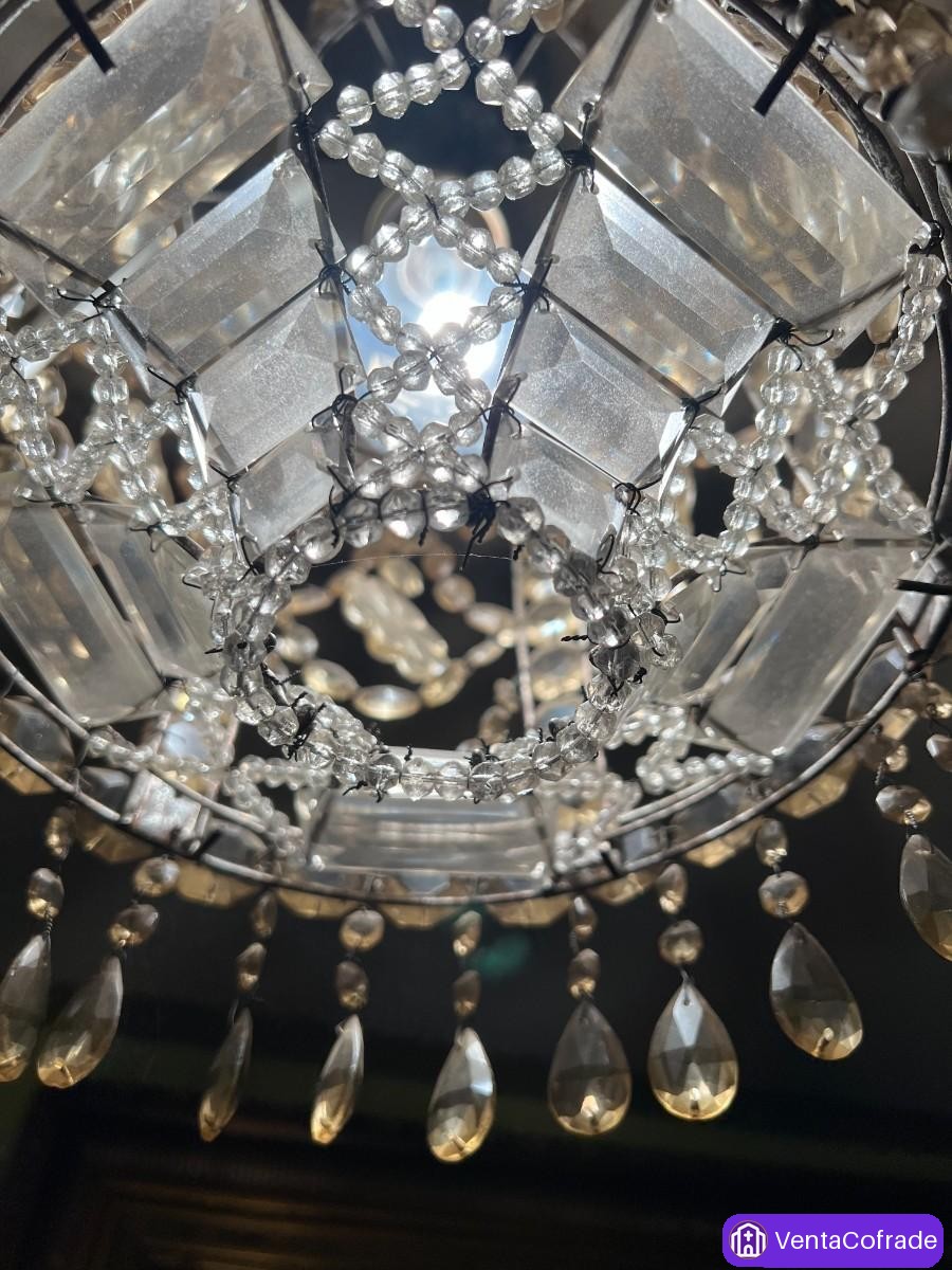 Farol de Cristal y Latón Estilo Carlos IV - foto 5