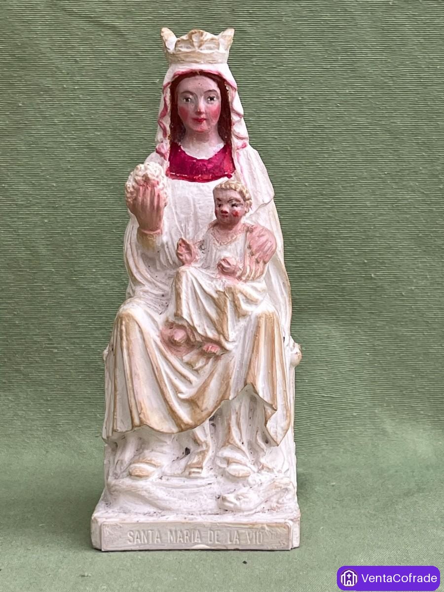 Imagen de Santa María de la Vid en resina policromada devocional s.XX - foto 1