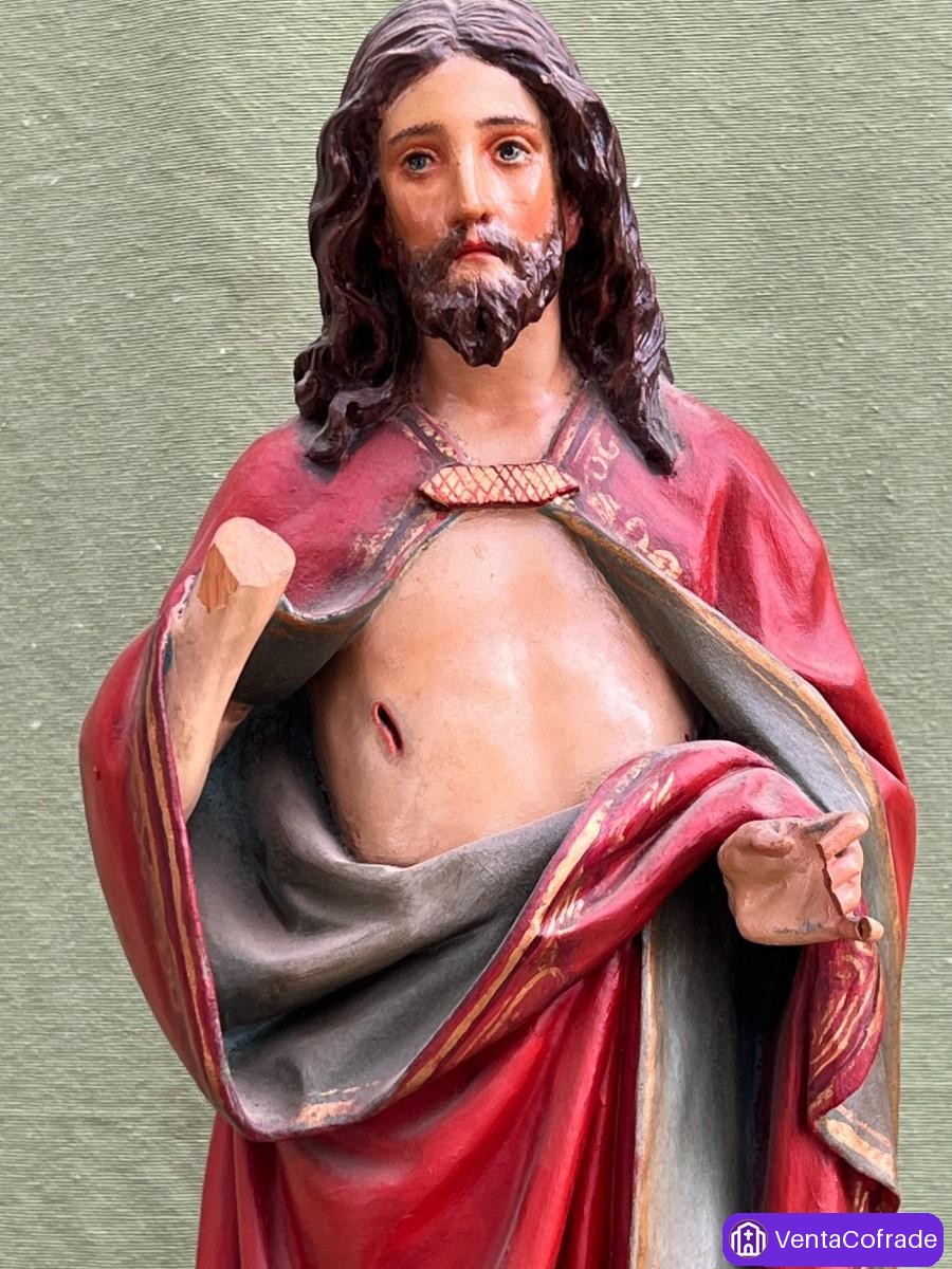 Talla Sagrado Corazón Jesús madera policromada 50c - foto 4