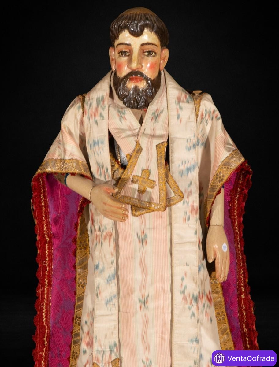 Santo de vestir en madera policromada, siglo XVIII, 71 cm - foto 2