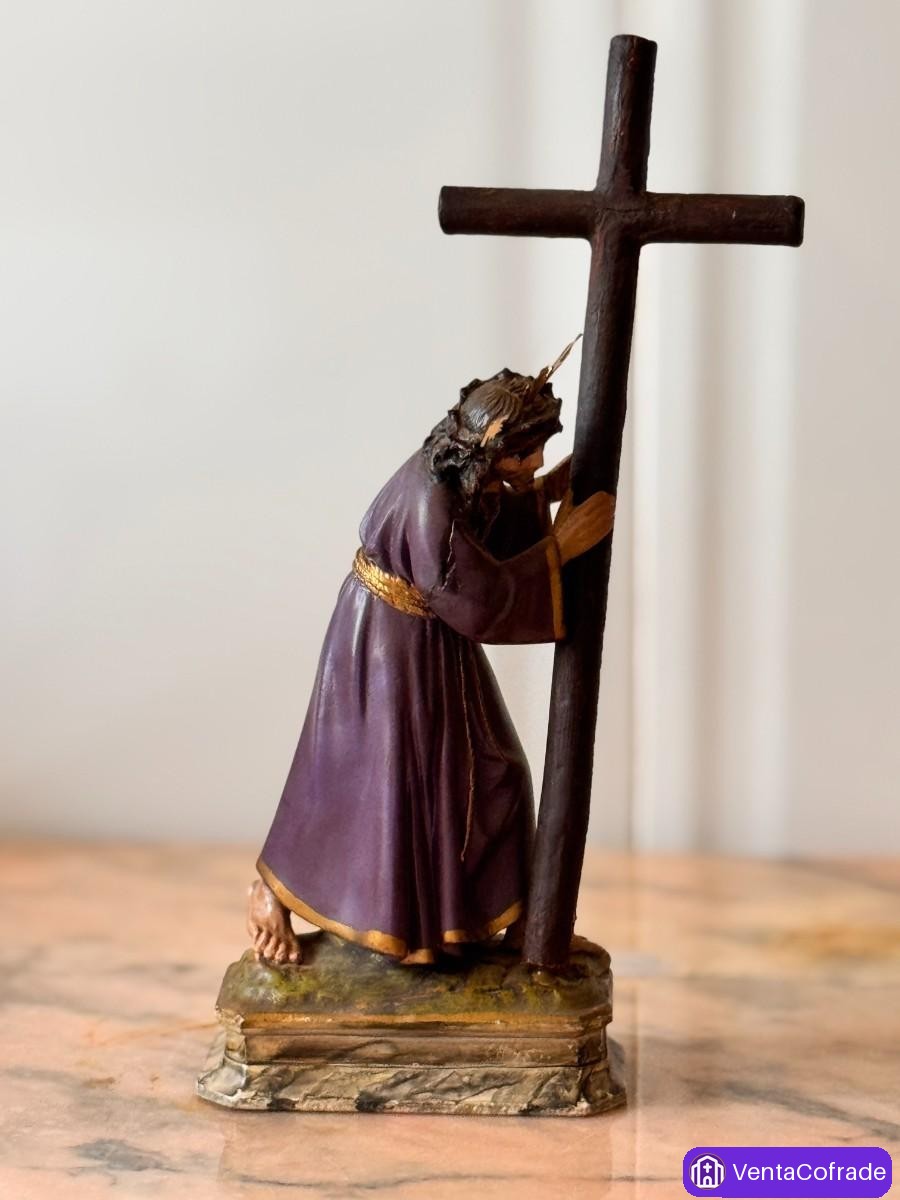 Cristo Nazareno S.XIX en madera policromada – Arte sacro e imaginería española - foto 3