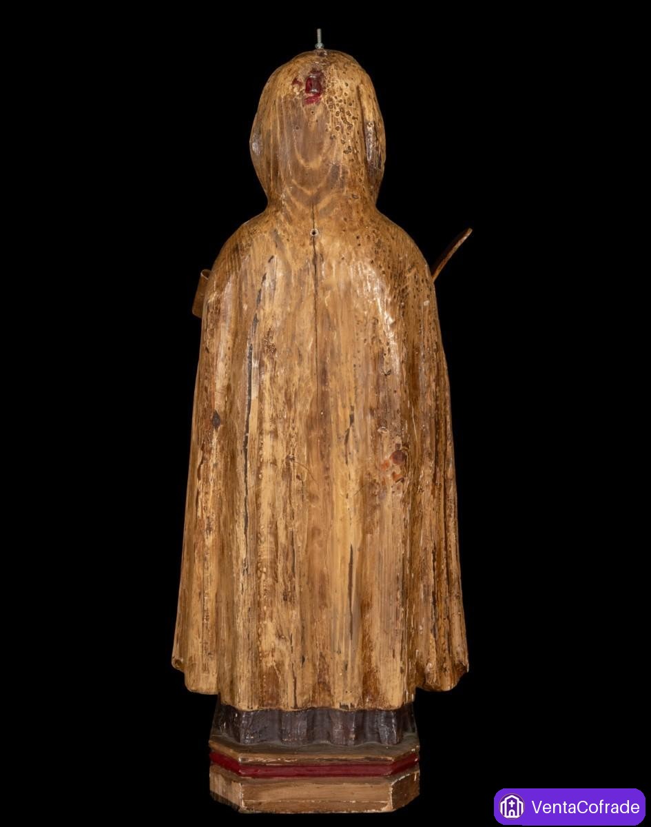 Santa Teresa de Jesús, talla en madera policromada, siglo XX, 72 cm - foto 6