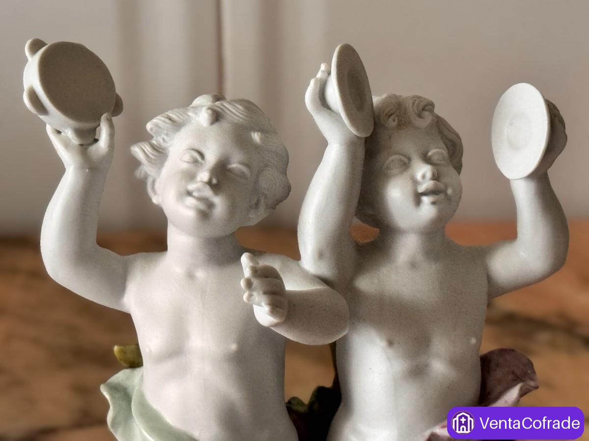 Pareja de figuras de porcelana de Sureda – Alegorías del Otoño y la Primavera - foto 6