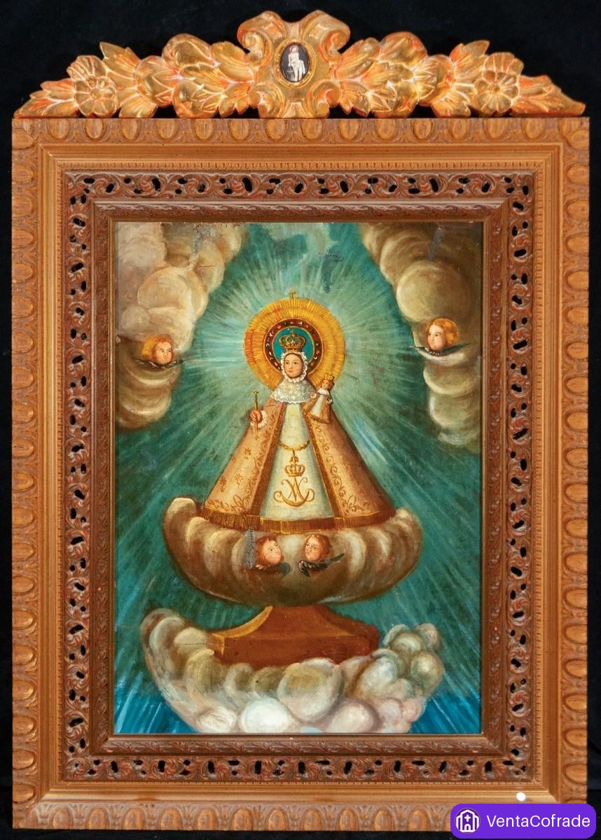 Virgen de la Candelaria, óleo colonial hispanoamericano, siglos XVIII-XIX - foto 1