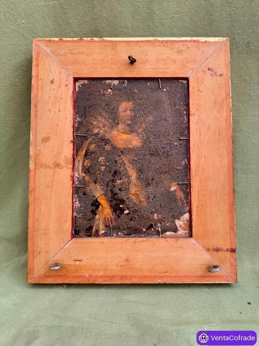 Lámina N. Señora de Flor de Lis, enmarcada 30x37cm - foto 2