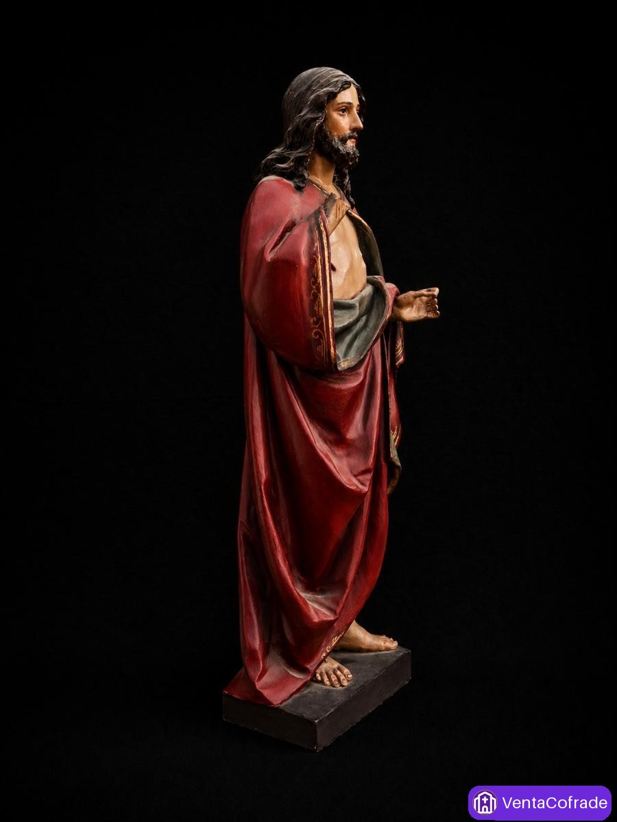 Talla Sagrado Corazón Jesús madera policromada 50c - foto 2