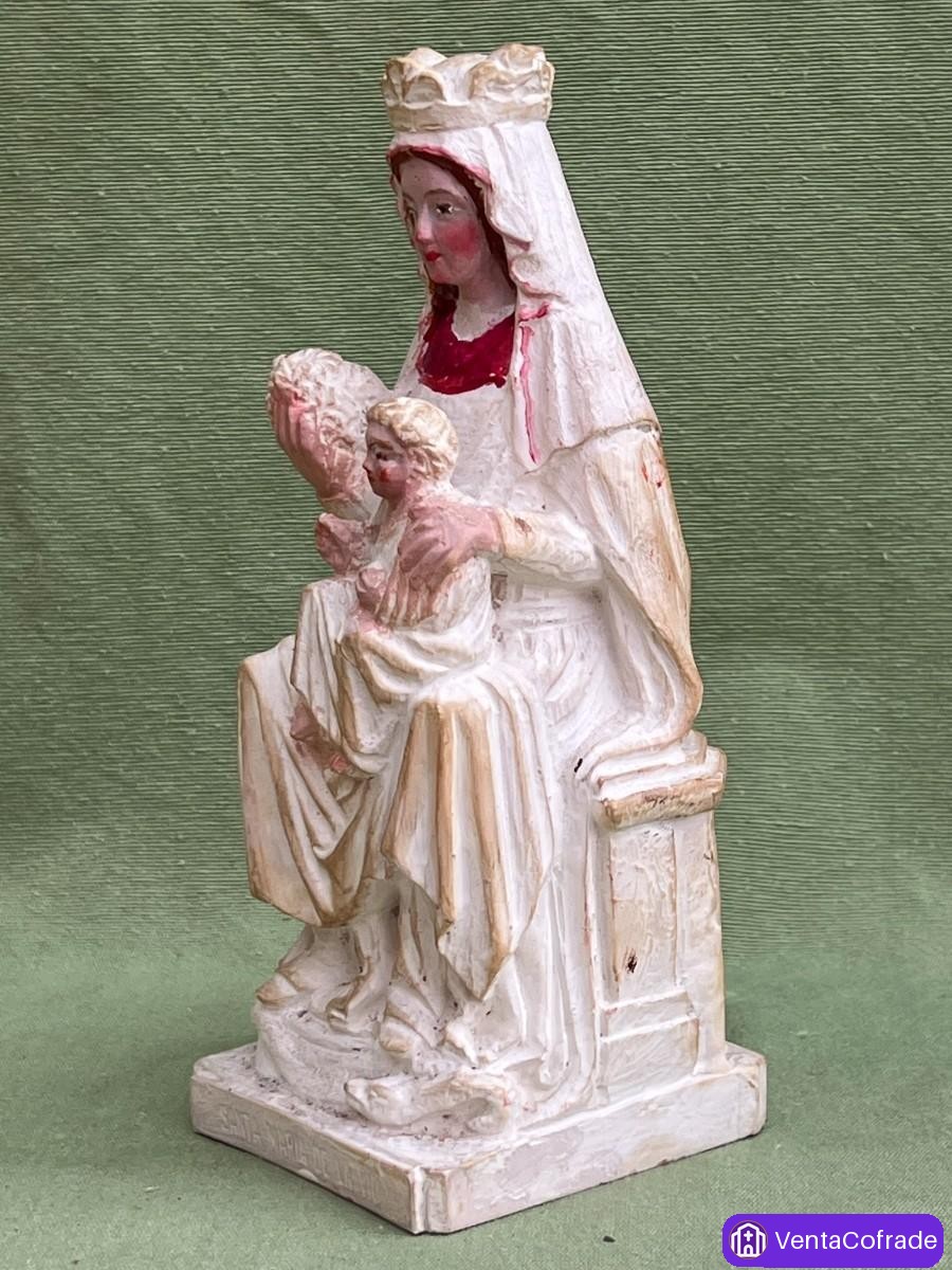 Imagen de Santa María de la Vid en resina policromada devocional s.XX - foto 4