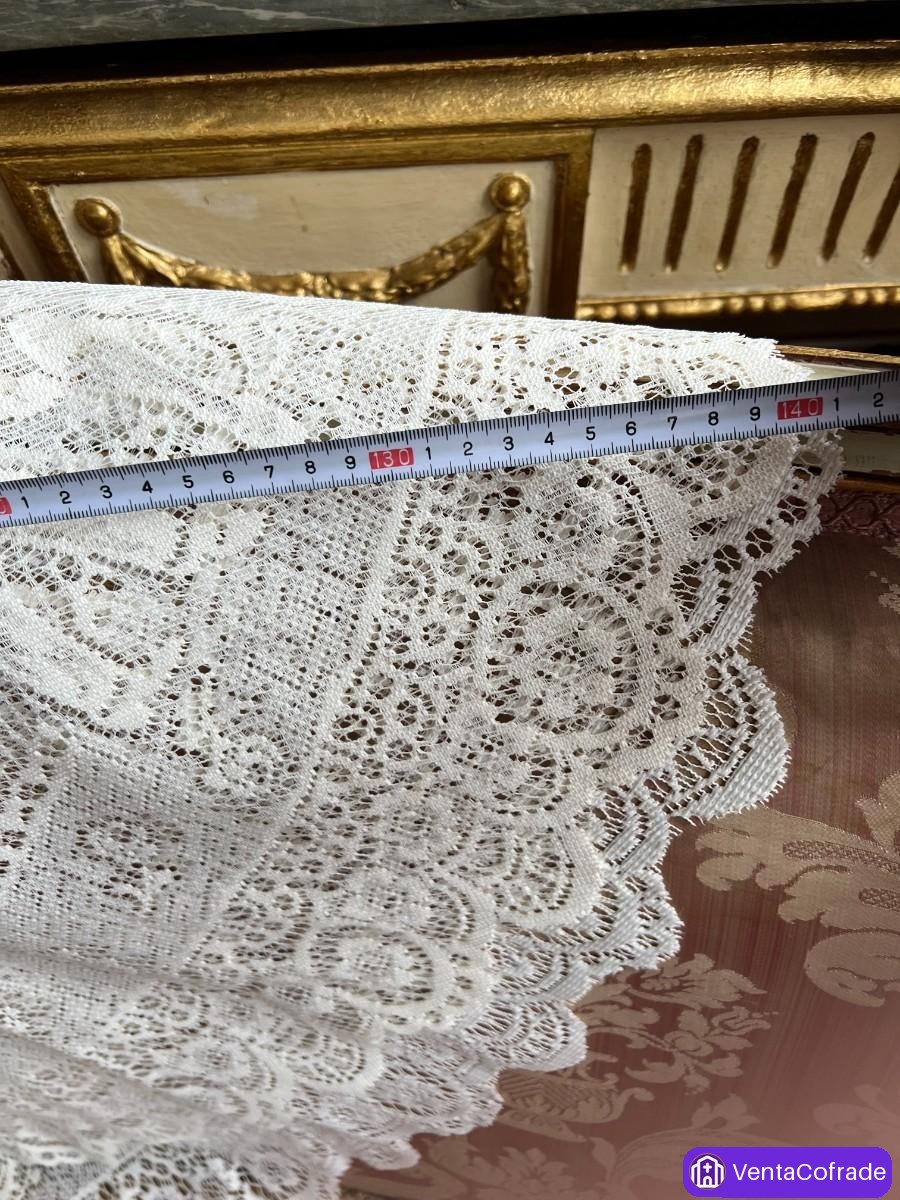 Mantilla encaje española antigua 140cm - foto 3