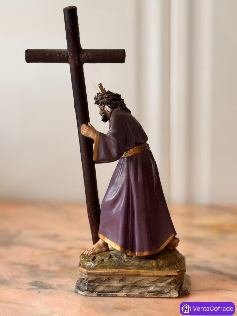 Cristo Nazareno S.XIX en madera policromada – Arte sacro e imaginería española - foto 5