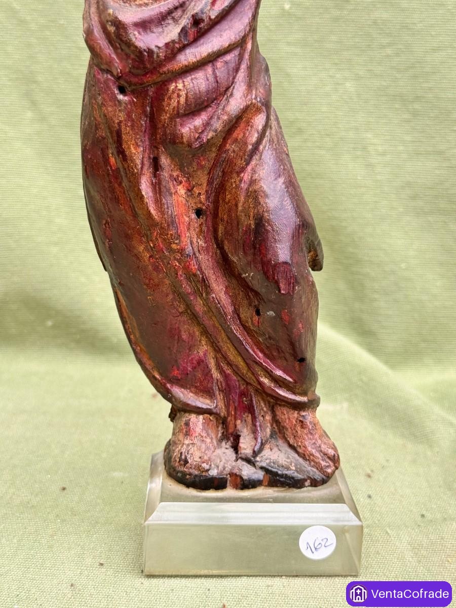 Escultura antigua en madera policromada de figura infantil – Escuela española, s. XVII–XVIII - foto 6