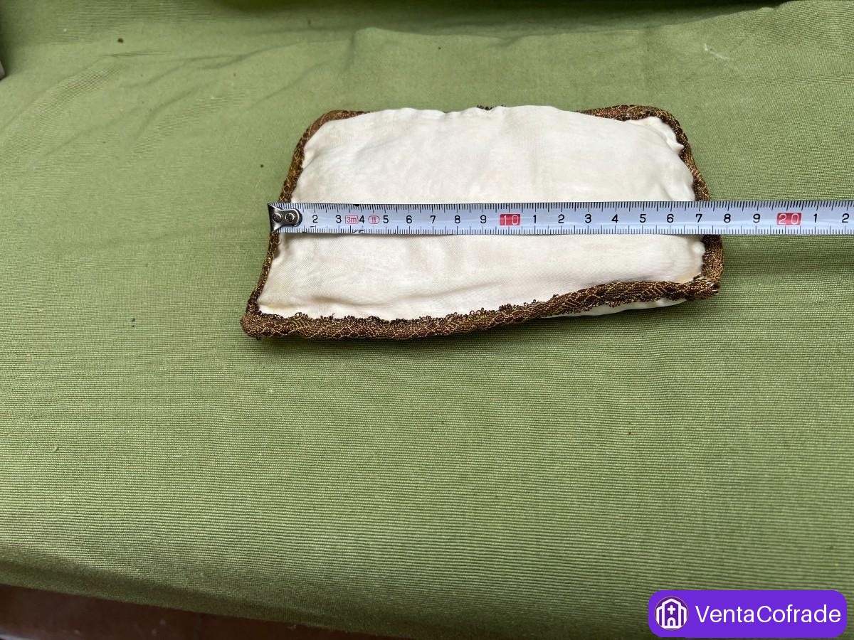 Cojín Antiguo Seda Blanca Niño Jesús 18x13cm - foto 6