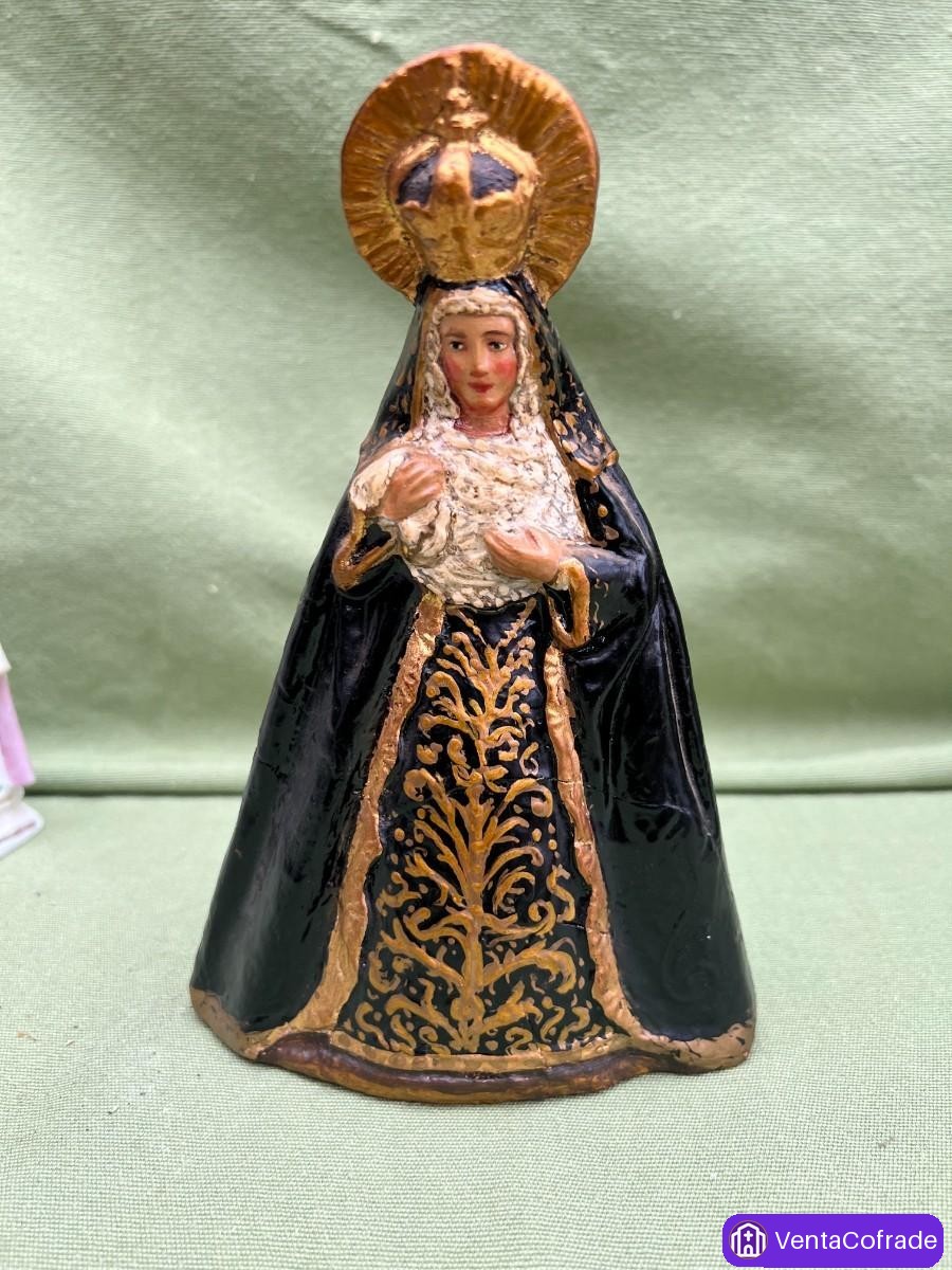 Virgen Dolorosa en estuco policromado, imaginería popular española - foto 1