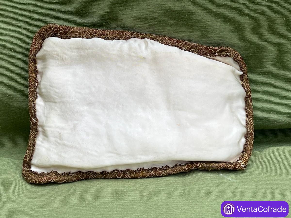 Cojín Antiguo Seda Blanca Niño Jesús 18x13cm - foto 2