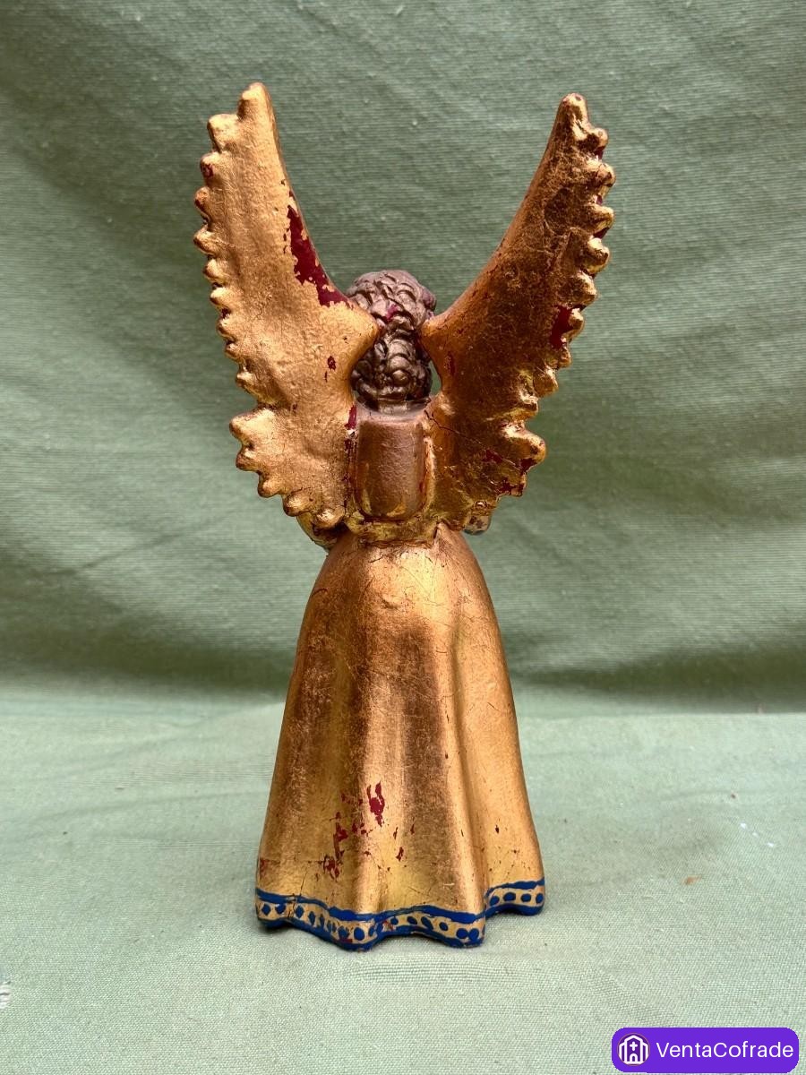 Ángel terracota policromía de autor. Portavelas - foto 3