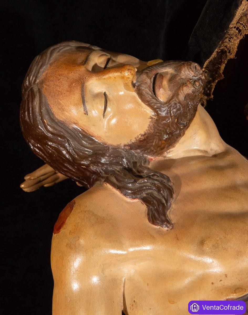 Piedad de vestir en madera policromada, finales siglo XVIII, 88 cm - foto 6