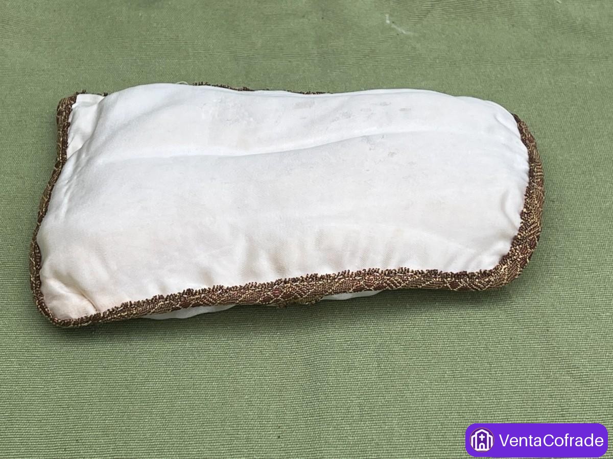 Cojín Antiguo Seda Blanca Niño Jesús 18x13cm - foto 1
