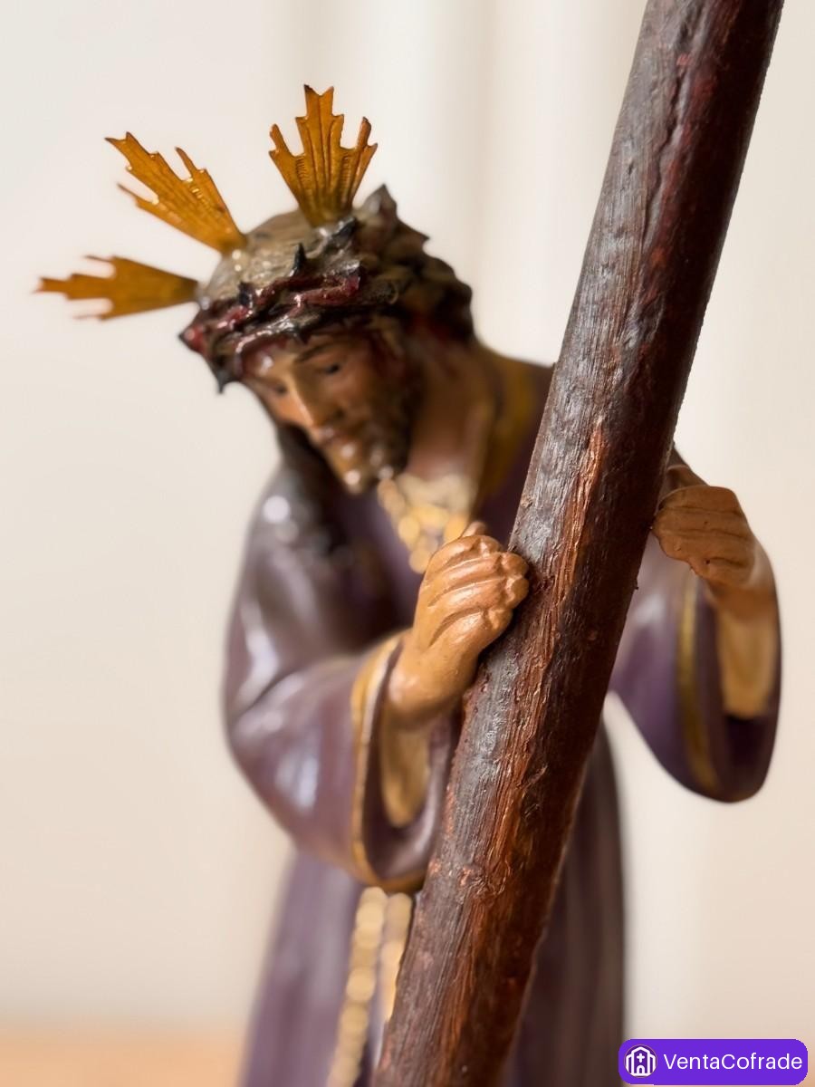 Cristo Nazareno S.XIX en madera policromada – Arte sacro e imaginería española - foto 6