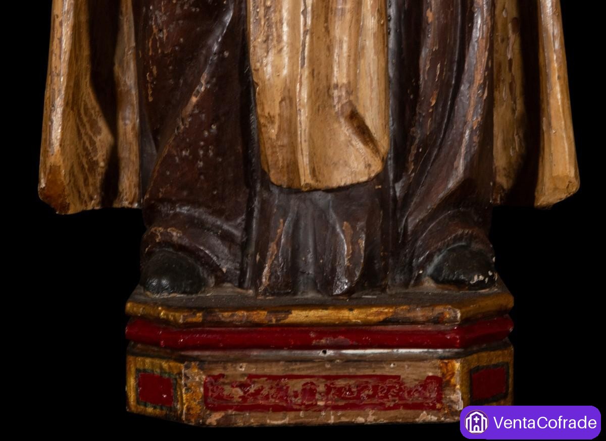 Santa Teresa de Jesús, talla en madera policromada, siglo XX, 72 cm - foto 4