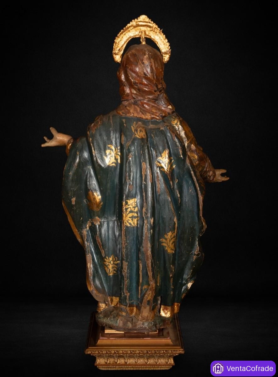 Santa Ana. Madera tallada y dorada. Escuela española. Siglo XVI-XVII. 82 cm - foto 4