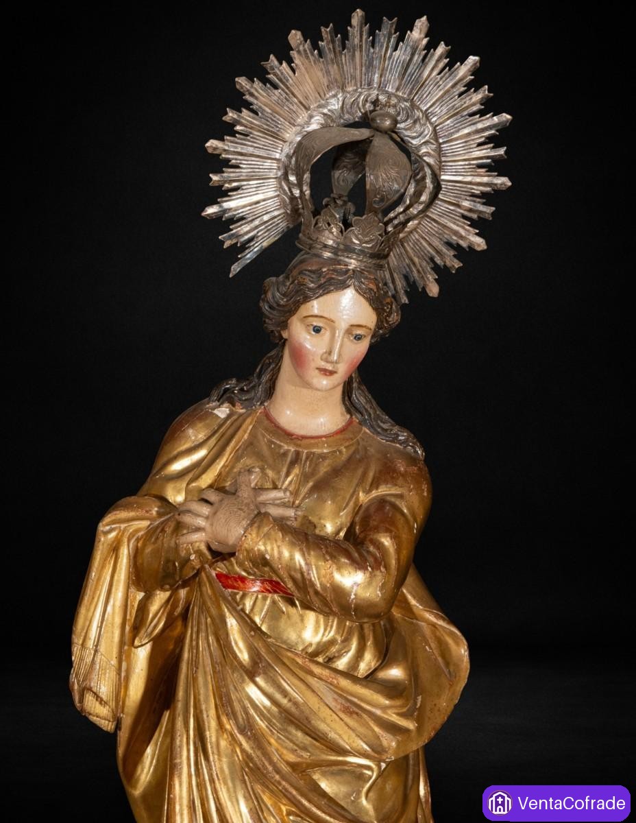 Inmaculada Concepción. Madera dorada y policromada. Siglo XVII-XVIII. 117 cm - foto 2