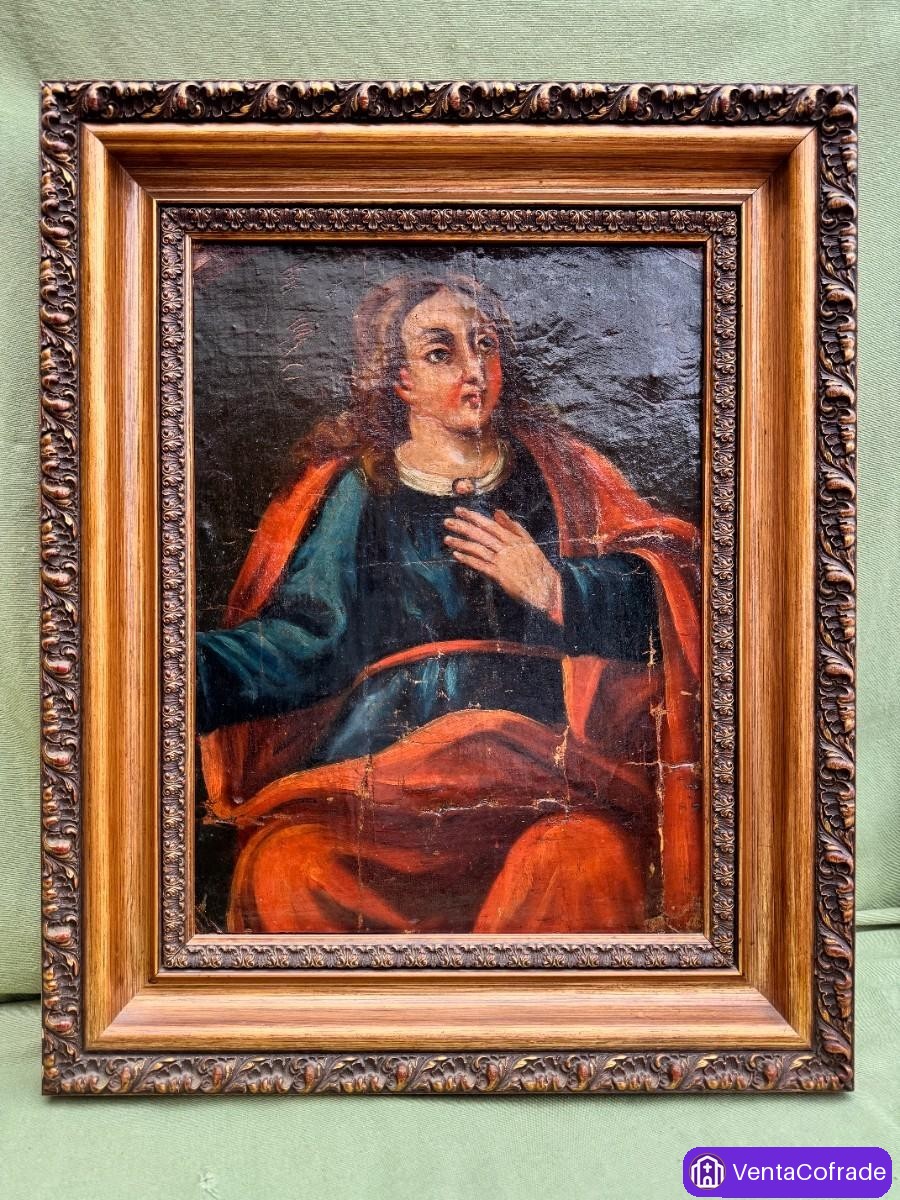 Óleo sobre tabla S. Juan Evangelista S. XVII/XVIII - foto 1