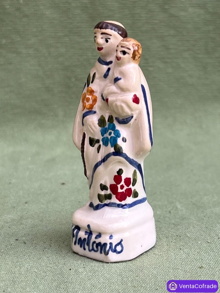 San Antonio de Padua portugués figurilla artesanal en cerámica pintada a mano - foto 5