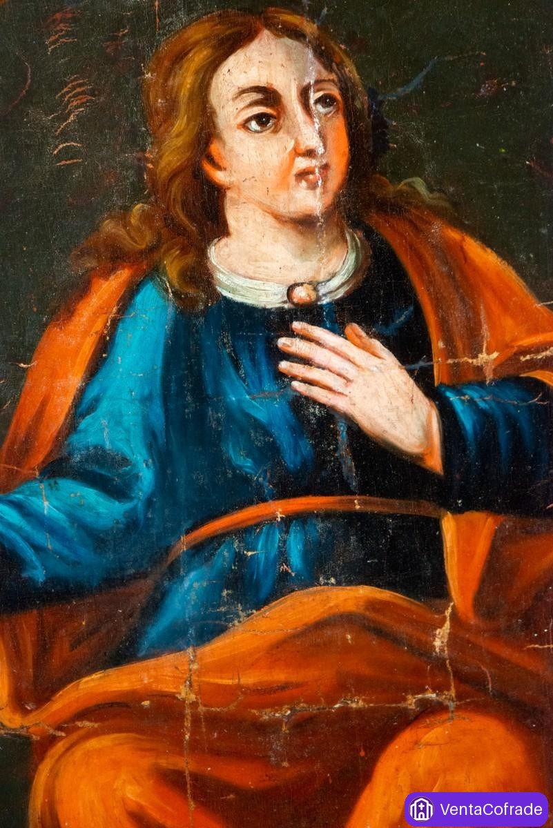 San Juan, óleo sobre lienzo, Escuela europea del siglo XVIII - foto 2