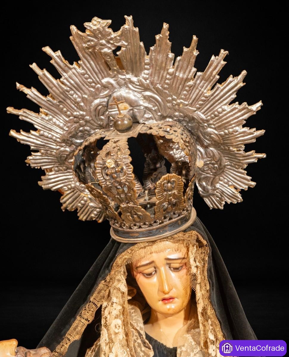 Piedad de vestir en madera policromada, finales siglo XVIII, 88 cm - foto 2