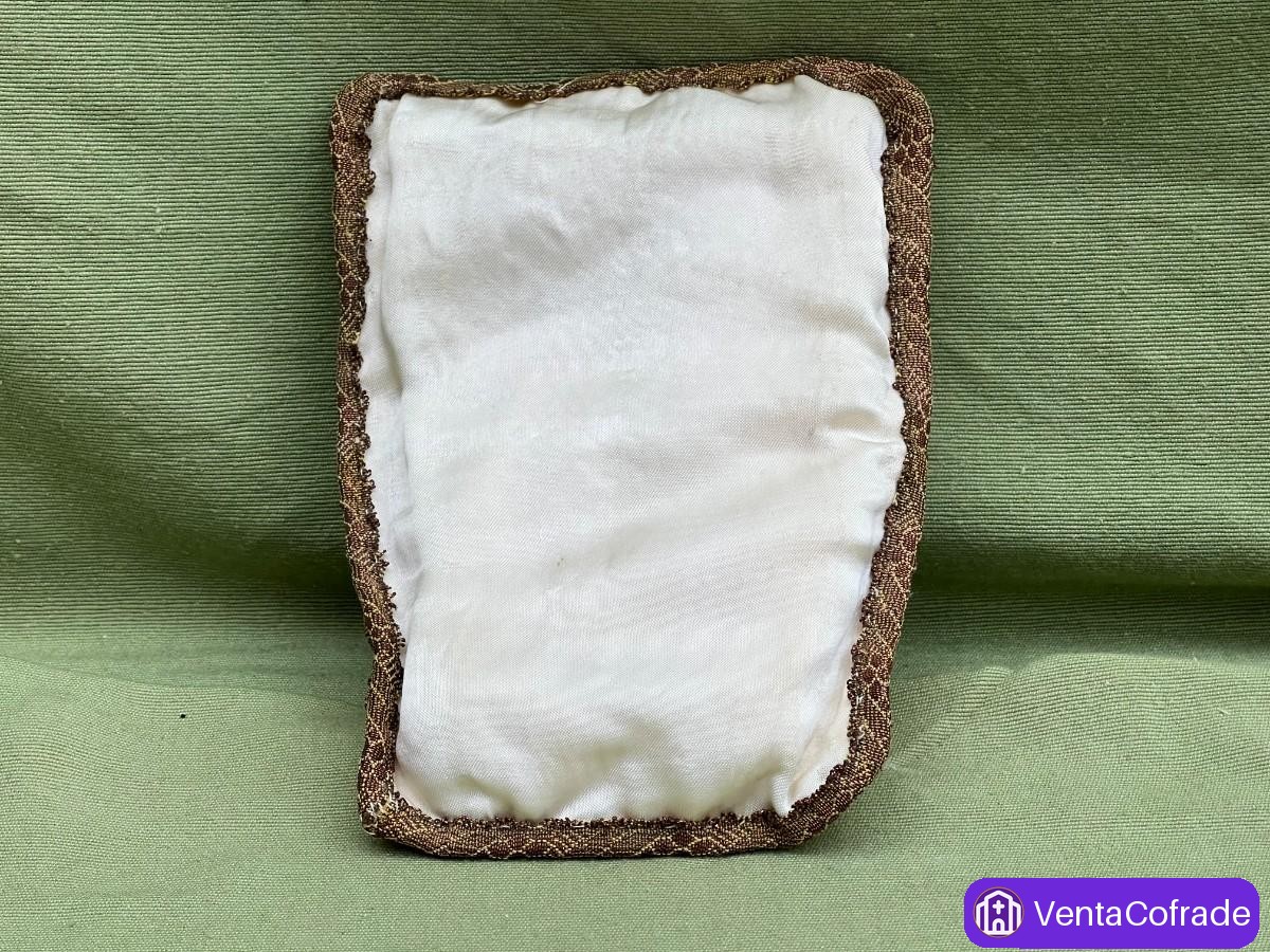 Cojín Antiguo Seda Blanca Niño Jesús 18x13cm - foto 4