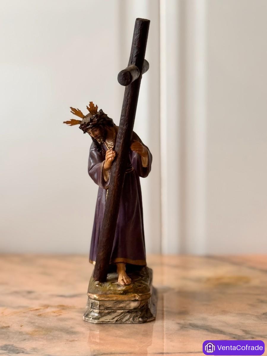 Cristo Nazareno S.XIX en madera policromada – Arte sacro e imaginería española - foto 2