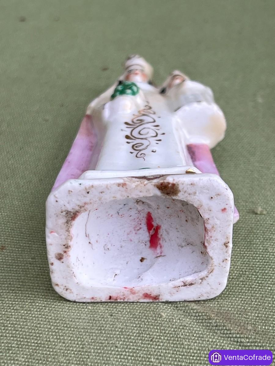 Virgen con Niño Antigua Porcelana Bruselas 10cm - foto 6