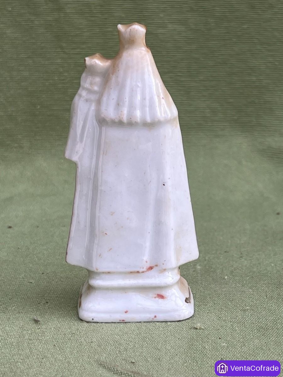 Virgen con Niño Antigua Porcelana Bruselas 10cm - foto 3
