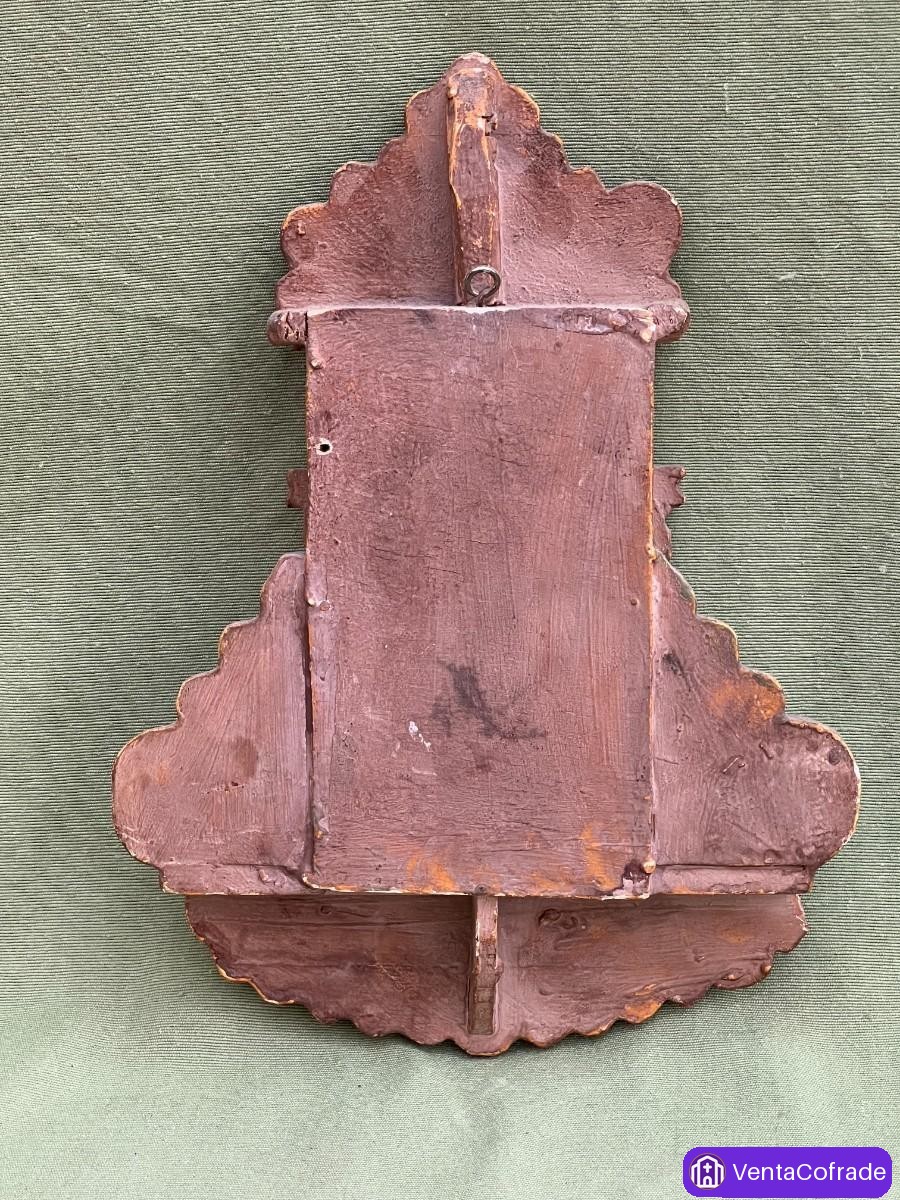 Hornacina barroca española en madera, siglo XVIII, retablo doméstico - foto 5