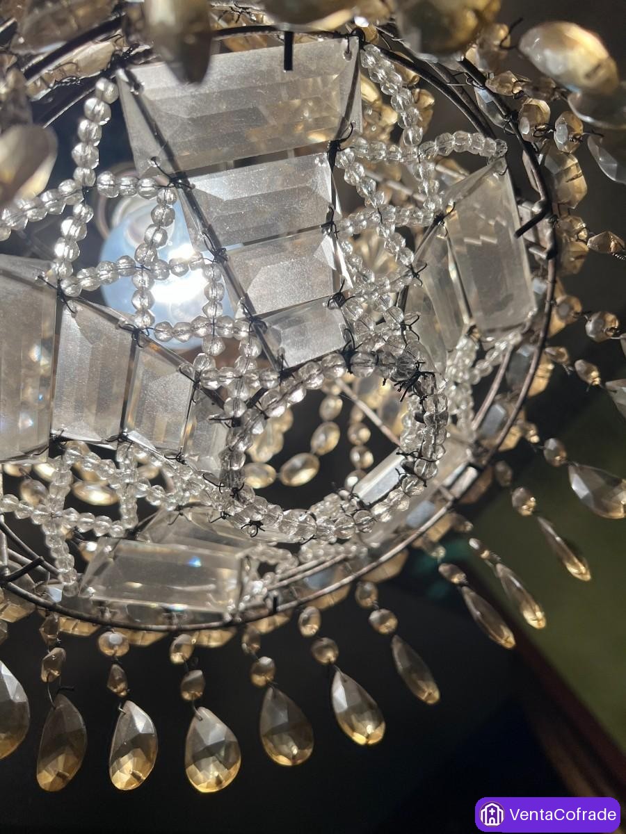 Farol de Cristal y Latón Estilo Carlos IV - foto 6