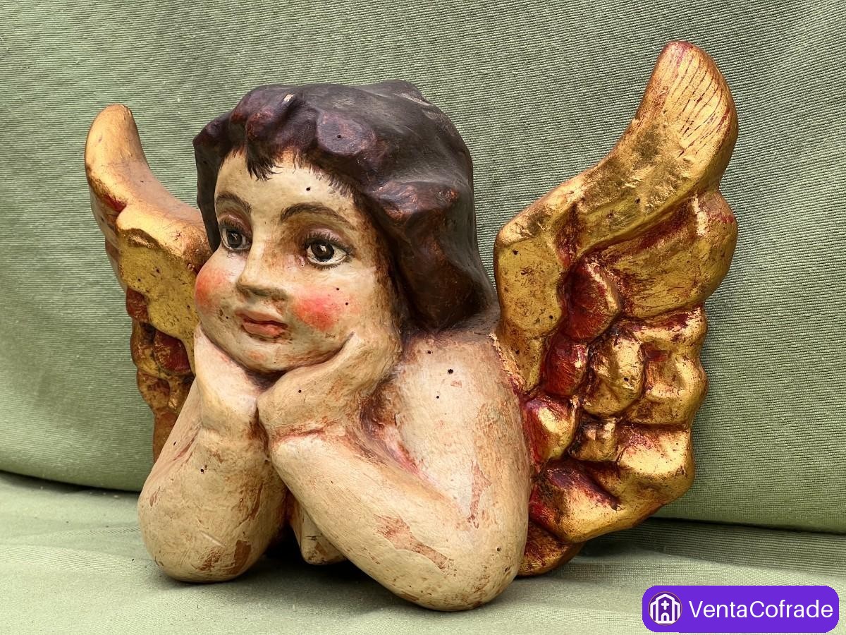 Amorcillo Ángel Resina Policromía Autor - foto 5
