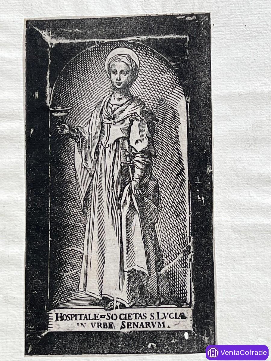 Grabado Sta Catalina Siena S. XVII-XVIII Núm. 57 - foto 4