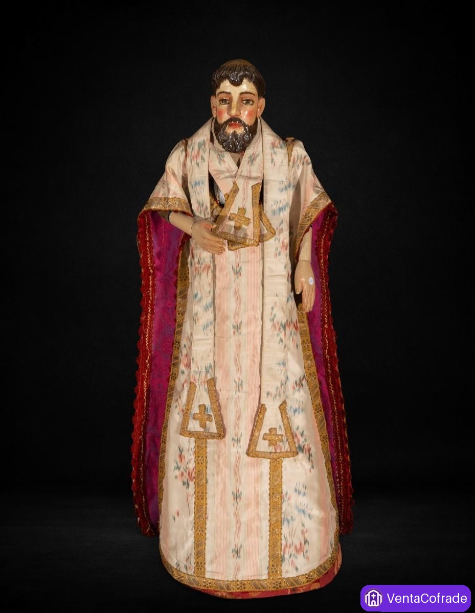 Santo de vestir en madera policromada, siglo XVIII, 71 cm - foto 1