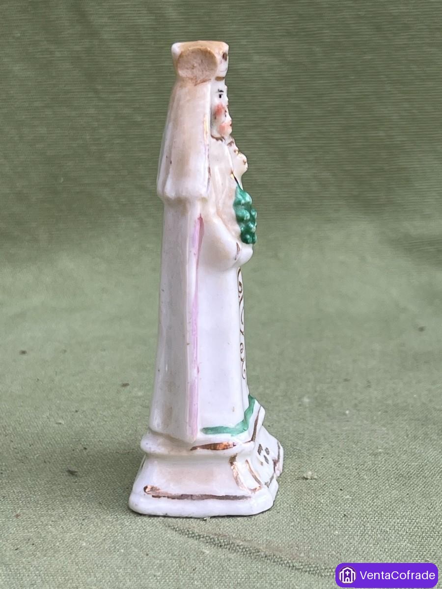 Virgen con Niño Antigua Porcelana Bruselas 10cm - foto 2