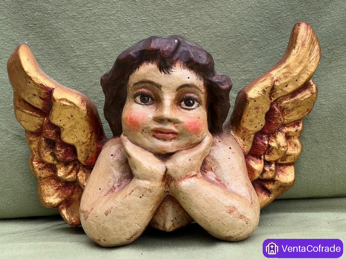 Amorcillo Ángel Resina Policromía Autor - foto 3