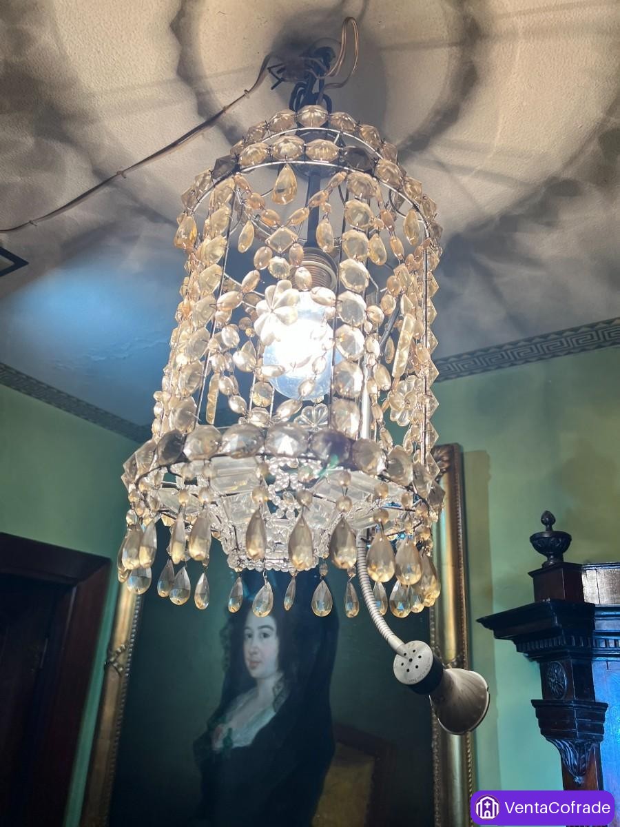 Farol de Cristal y Latón Estilo Carlos IV - foto 2