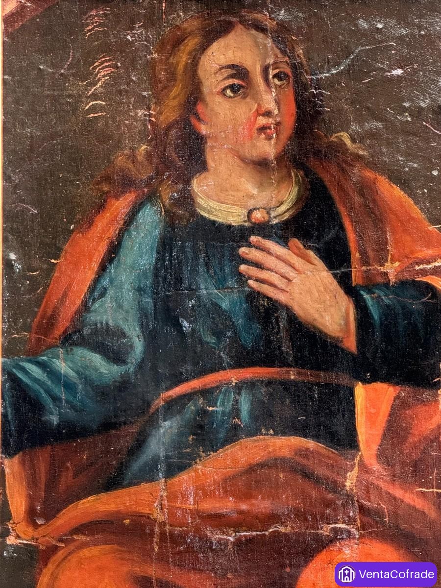 Óleo sobre tabla S. Juan Evangelista S. XVII/XVIII - foto 2