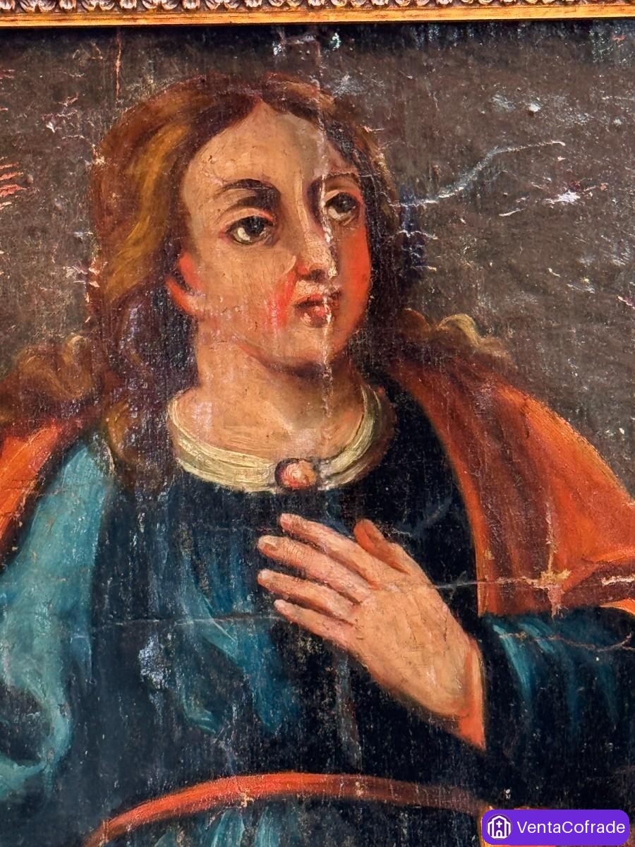 Óleo sobre tabla S. Juan Evangelista S. XVII/XVIII - foto 3