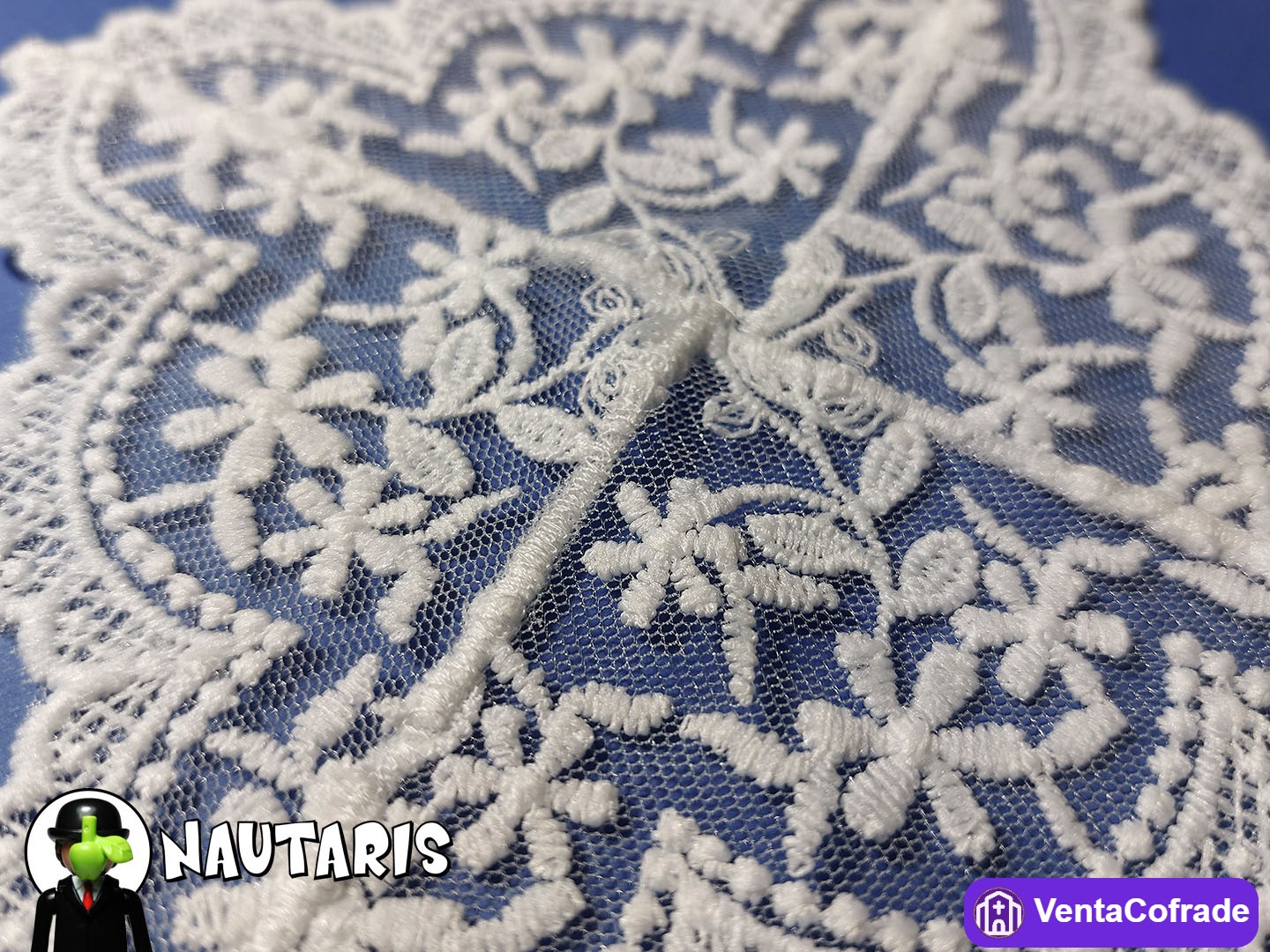 Pañuelo de encaje para virgen o imagen religiosa - foto 3