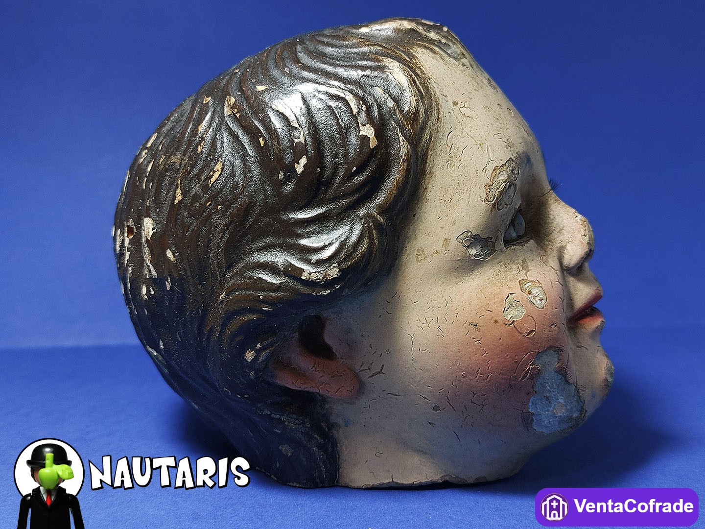 Cabeza Niño Jesús talla siglo XVIII - foto 6