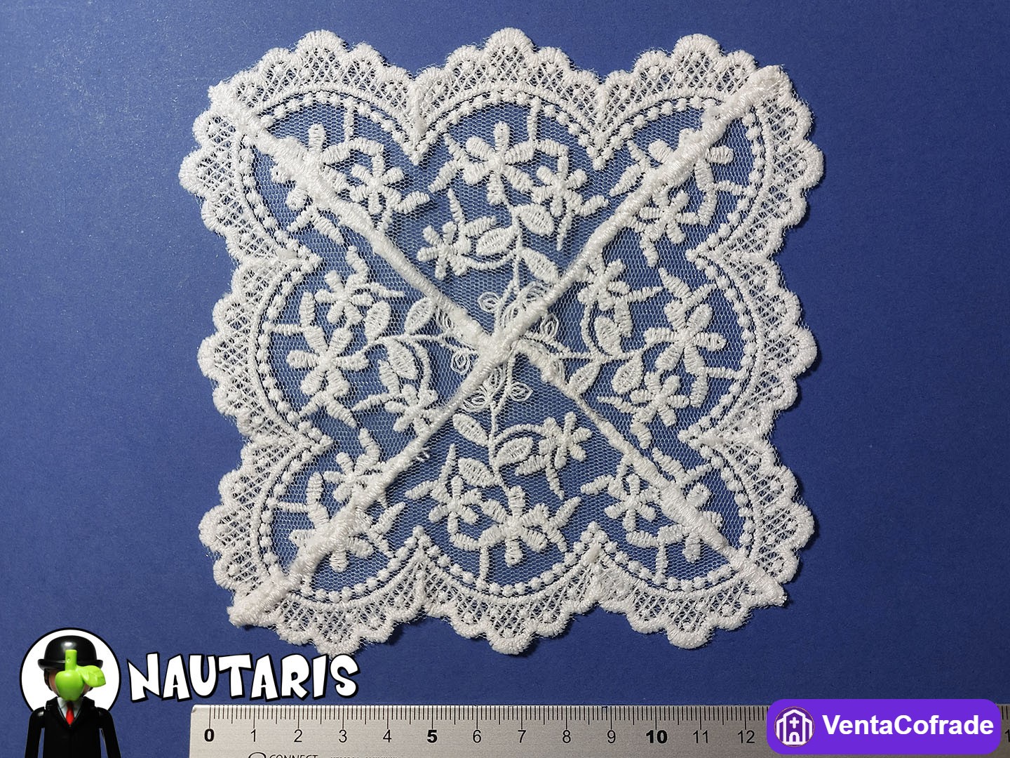Pañuelo de encaje para virgen o imagen religiosa - foto 1