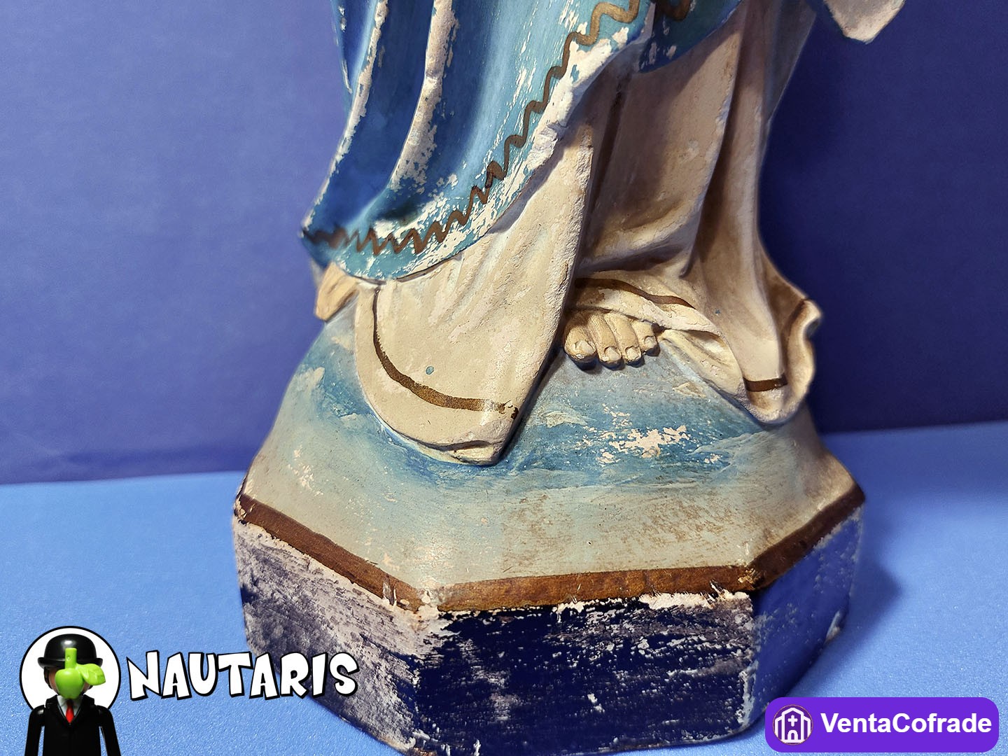 Antigua imagen religiosa Corazón de María - foto 8