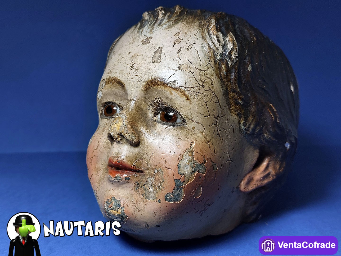Cabeza Niño Jesús talla siglo XVIII - foto 8